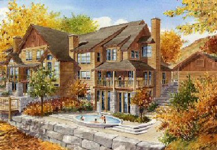 The Owners' Lodge will serve as the resort's central gathering place. (Artist's rendering.)